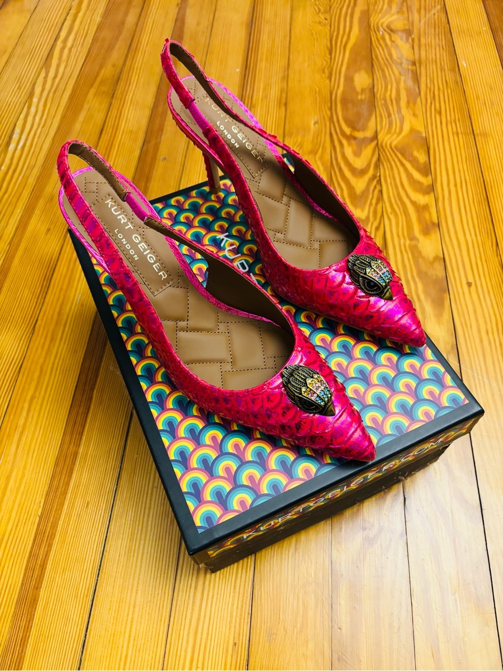 NWT Kurt Geiger BELGRAVIA HIGH SLING BACK HEEL